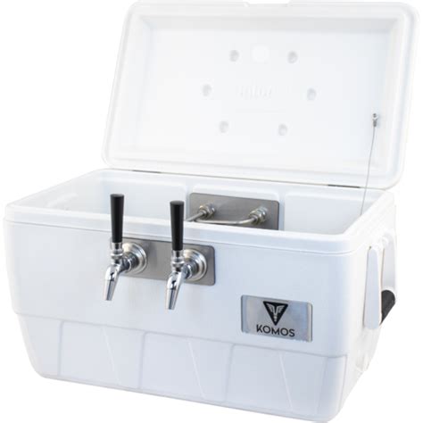 Komos® 2 Tap Stainless Steel Draft Jockey Box for Portable Keg 